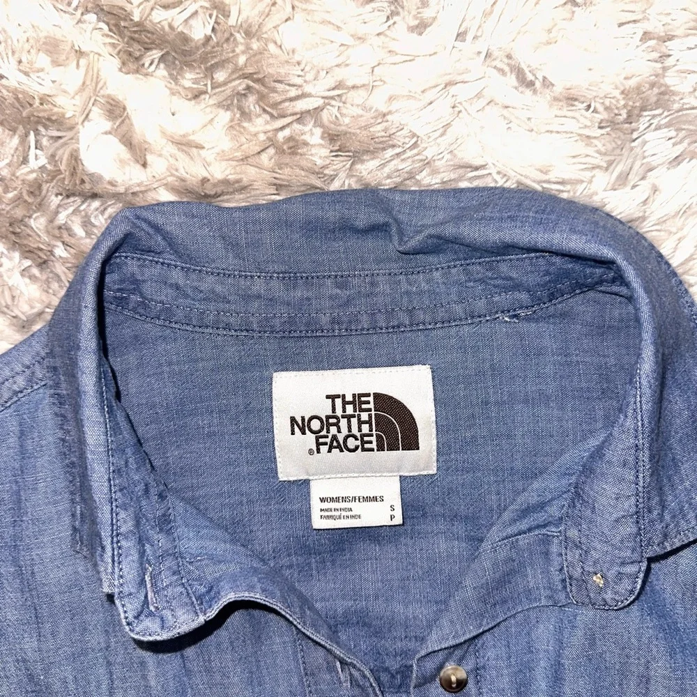 The North Face- Blue Denim Shirt Dress - Picture 3 of 7